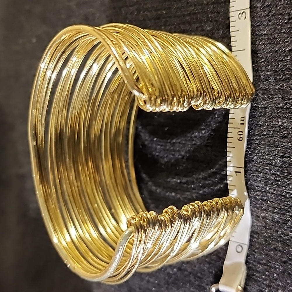 Multi Strand Wire Cuff Bracelet - image 2